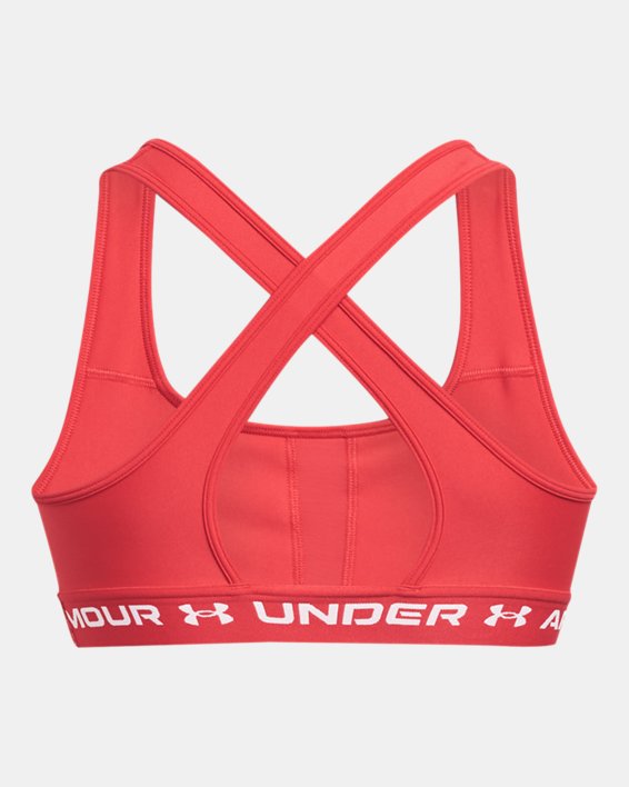 Sujetador deportivo de sujeción media y espalda cruzada Armour® para mujer, Red, pdpMainDesktop image number 10